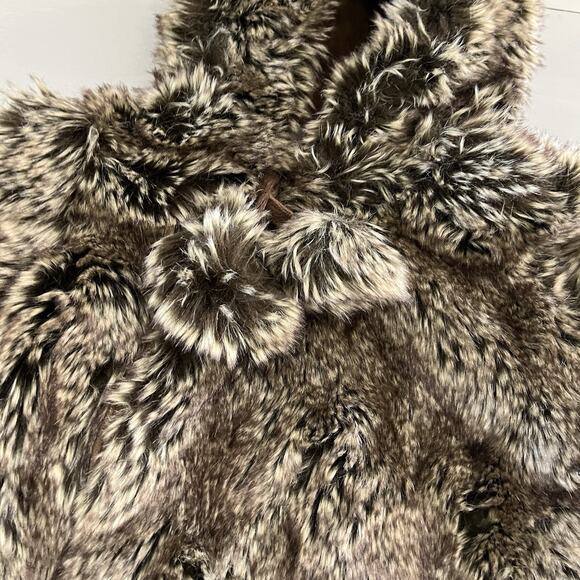 London & Cole Faux Fur Hooded Bunting Snug Sack Snowsuit Soft Cozy Unisex Brown - Picture 4 of 9